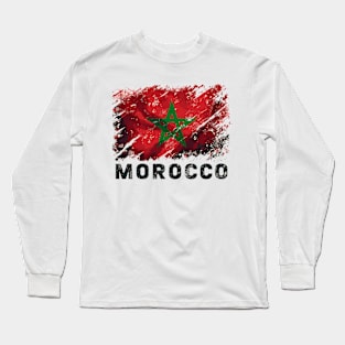 Morocco Flag Long Sleeve T-Shirt